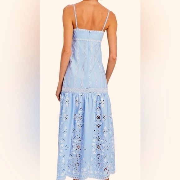 NWT INTERMIX Anissa Broderie Anglaise Cotton Maxi Dress 0 - Picture 3 of 7